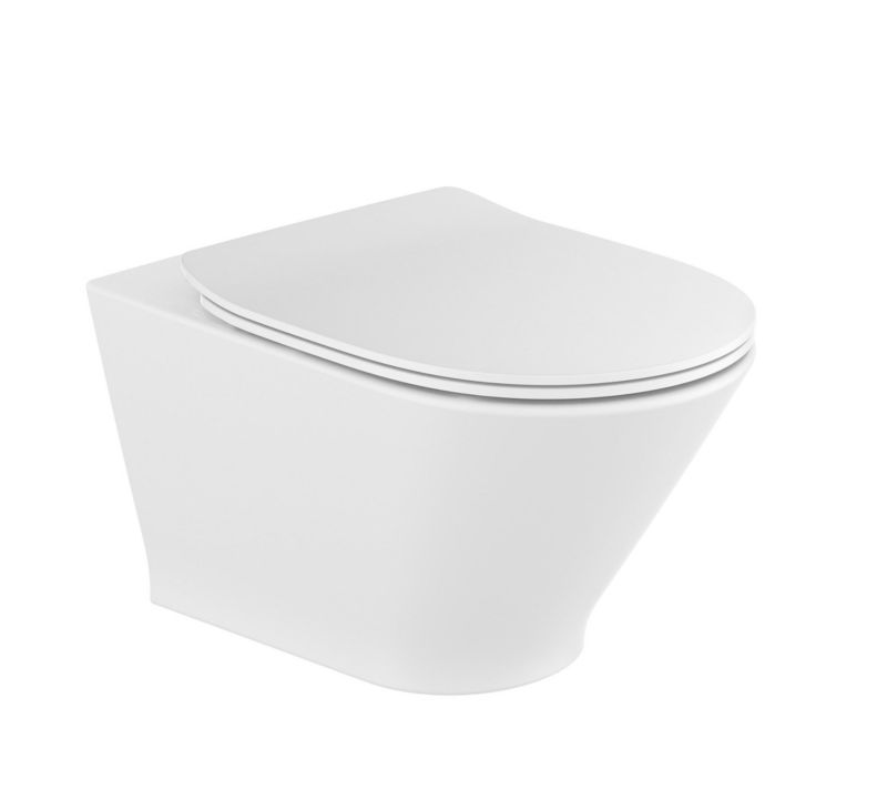 Miska WC Roca Gap Round wisząca Rimless z deską wolnoopadającą biała 1 szt.