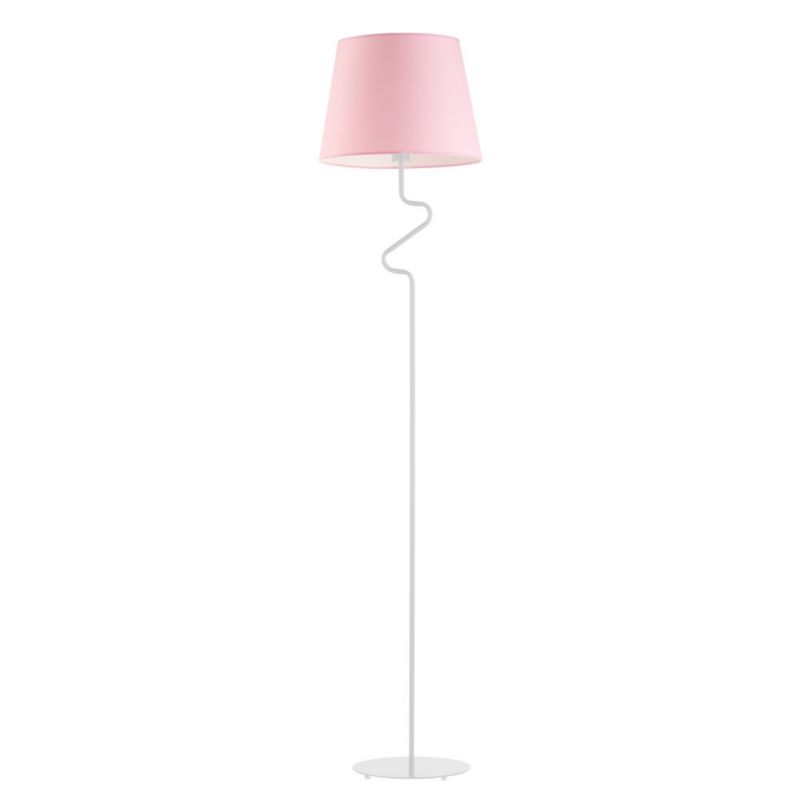 Lampa stojąca Volta Light Factory podłogowa z abażurem biały/różowy stożek VESSO 1szt.
