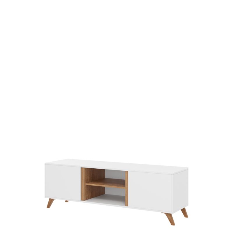 Szafka pod telewizor Trend 150 05 biały + dąb craft złoty 1 szt.