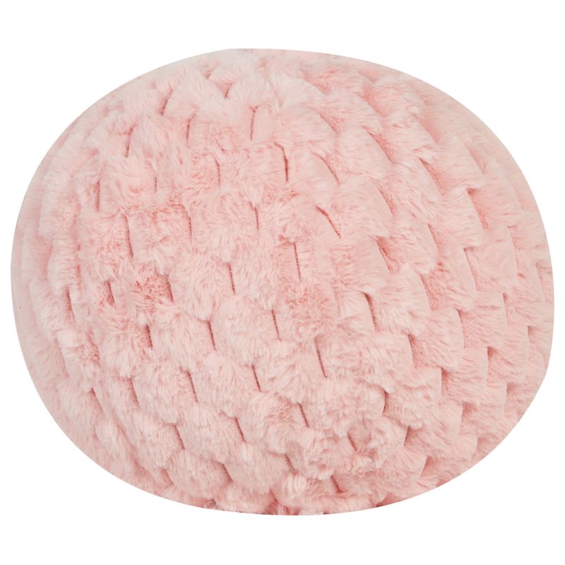Poduszka dekoracyjna Rosea Sztuczne futro 30 x 30 cm Różowy Jednolity 1 szt.
