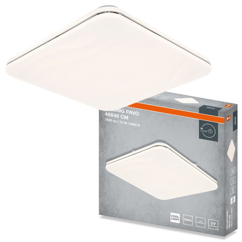 Plafon Osram Pavo Lampa Sufitowa Plafon LED 72W 5040lm 4000K Kwadratowy Biały 1 szt.