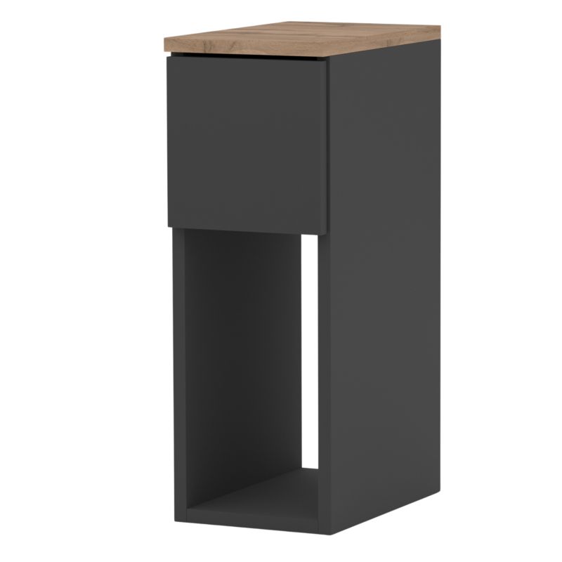 Szafka Nocna Stiv-Meble 1 Szuflada 20Cm Stolik Szary Mat Dąb Wotan 20X30X55 Cm 1Szt.