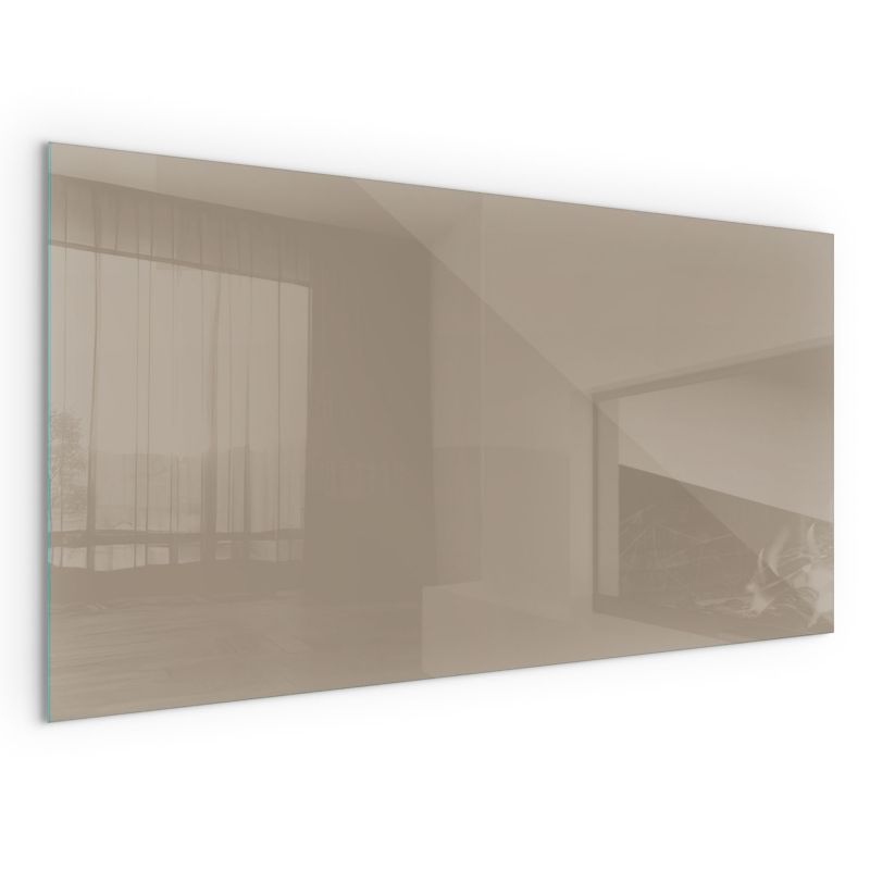 Szklana Podkładka Pod Kominek Prostokąt Wallfluent 140x70 cm Naturalny brąz 1 szt.