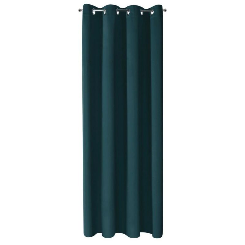 Zasłona PARISA Eurofirany 135 x 250 cm ciemnoturkusowa zaciemniająca z mięsistej tkaniny typu blackout 1 szt.