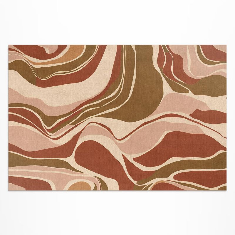 Zewnętrzny Dywan Winylowy Wallfluent 100x150 cm Abstrakcyjne plamy w barwach boho 1 szt.