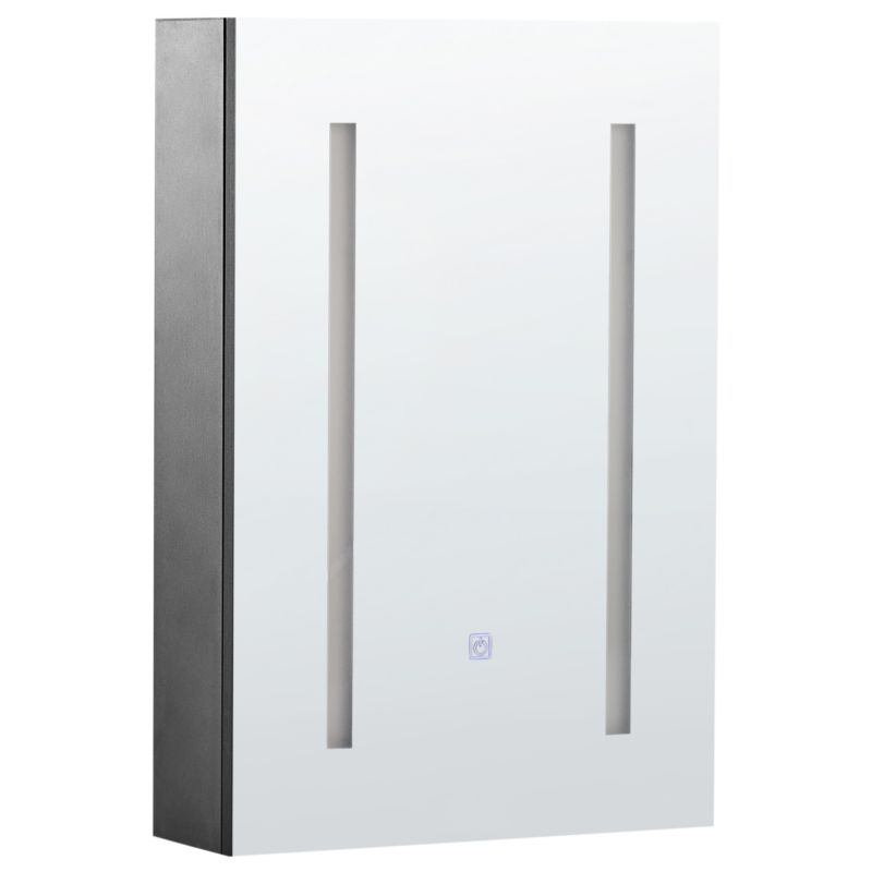 Szafka łazienkowa wisząca z lustrem LED Cameron 40 cm 60 cm Czarny 1 szt.