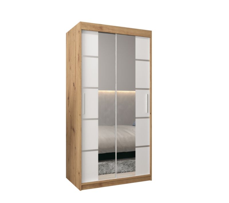 Szafa przesuwna Garderoba Abiks Verona 4 100 artisan + biały 1 szt.