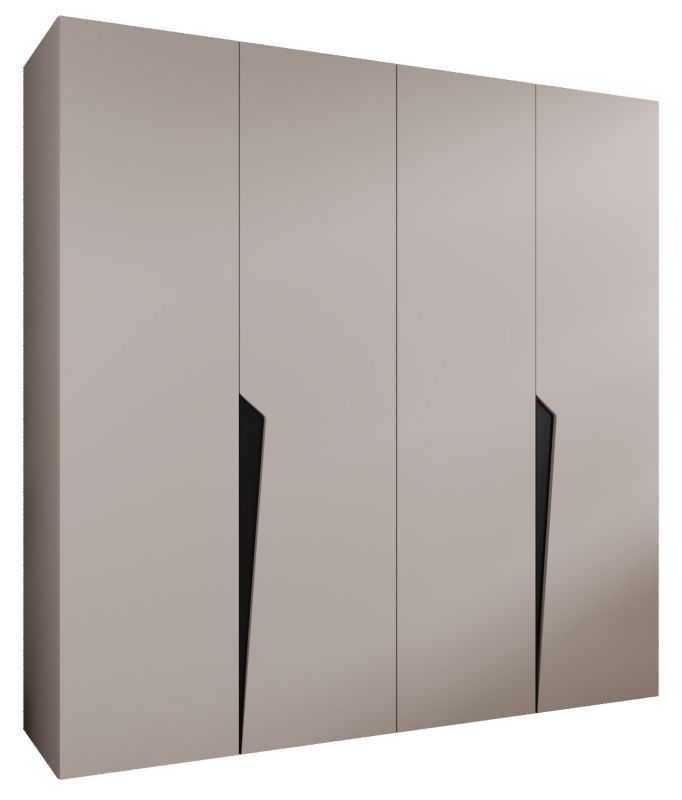 Szafa uchylna otwierana Abiks PIANO 1 200 wys 202 cm Kaszmir + Czarny 1 szt