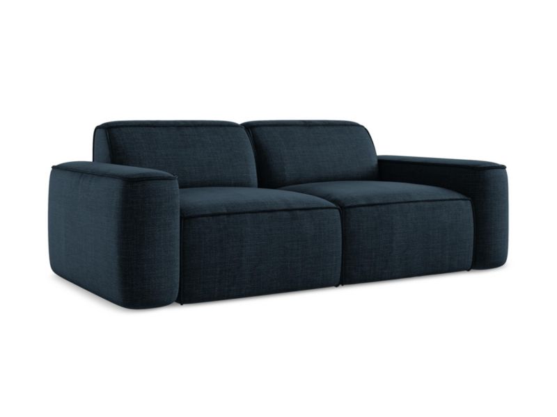 3-osobowa kanapa modułowa LaMiaSofa MELISSA z tkaniny strukturalnej 204x102 cm królewski niebieski 1 szt.