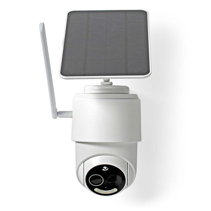 Kamera zewnętrzna bateryjna Nedis Smartlife 4G, IP65 czujnik ruchu, night vision, panel solarny - 1 szt.