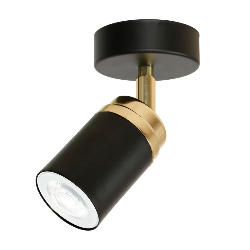 Lampa sufitowa Luminex Reno czarny mat-złoty połysk 1 x GU10 x 15W wym: 17 x 8 x 8 cm - 1 szt.