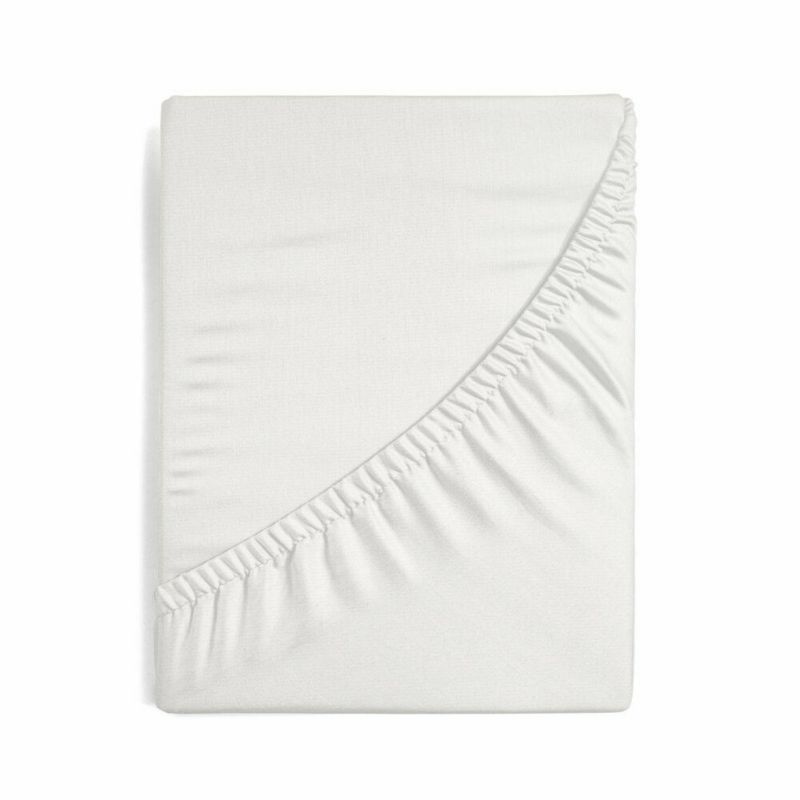 Prześcieradło JERSEY Eurofirany 220 x 200 x 30 cm kremowe bawełniane z gumką szt. 1