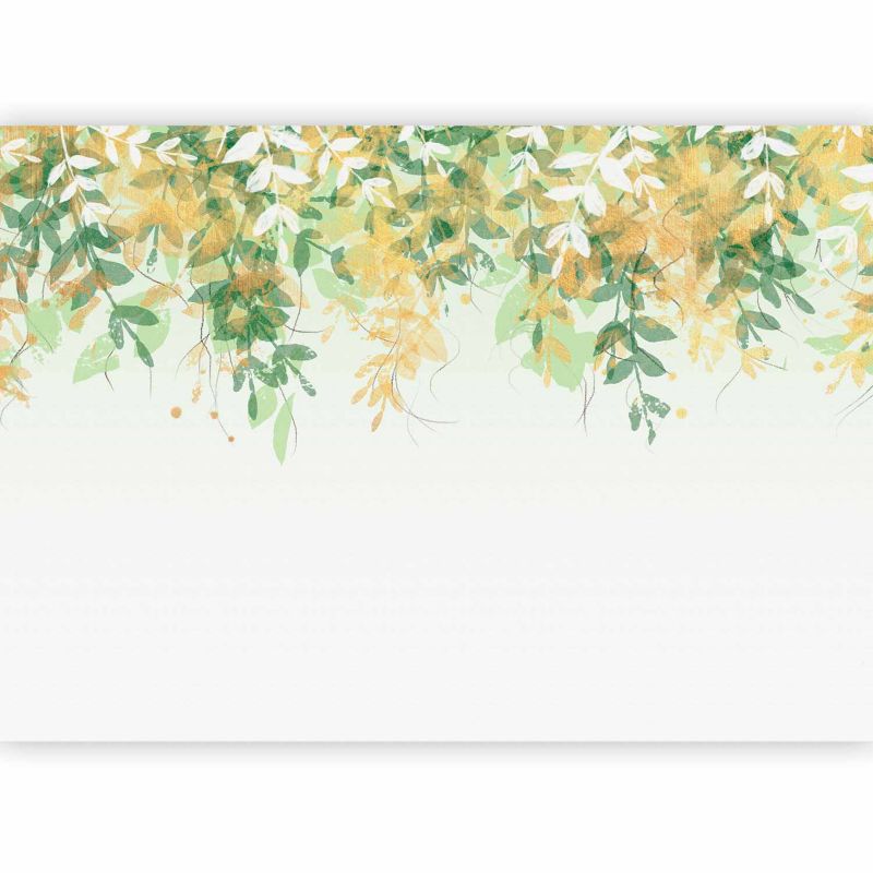 Fototapeta flizelinowa Artgeist 170 g/m2 wodoodporna Liście biała 150x105 (3 części) 10115aa rolka 1 szt