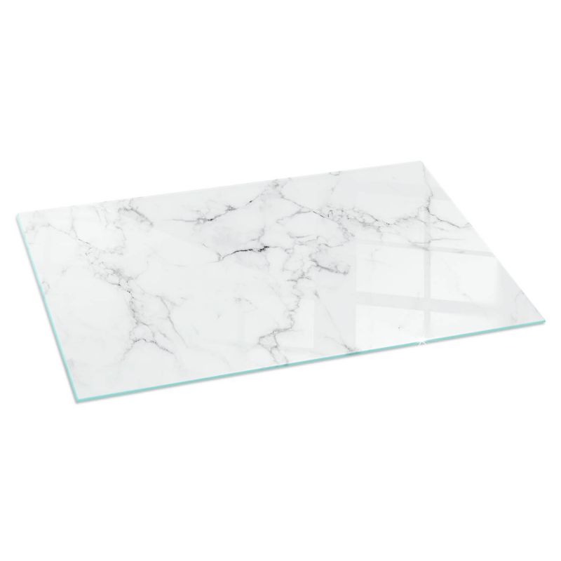 Podkładka Szklana Tulup 100x50 cm Ochrona Podłogi przed Kominkiem Marmur z żyłkami 1 szt.