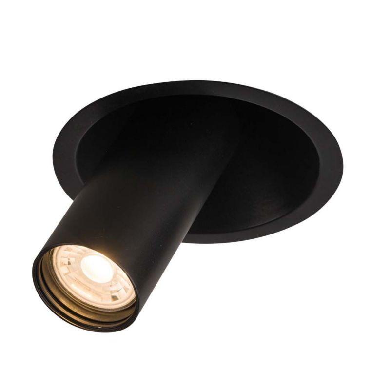 Oprawa sufitowa wpuszczana Shilo Yakumo czarna ruchoma 1 x GU10 x 10W IP20 wym: 17 x 18,3 x 8 cm okrągła - 1 szt.