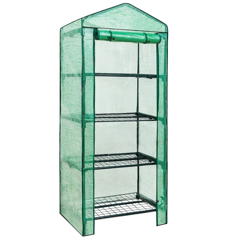 Regał foliowy Springos warzywniak ogrodowy UV-4 130g/m2 1,6x0,5x0,7 m zielony 1 szt.