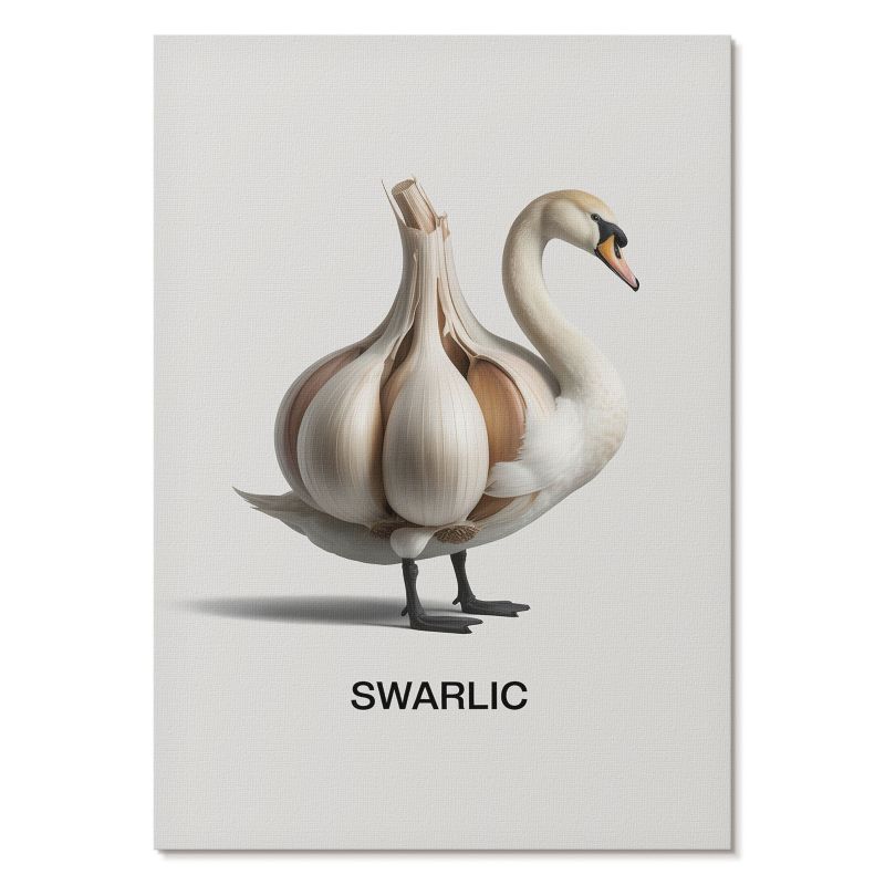 Nowoczesny Plakat na Płótnie Tulup 59,4,x84 cm (A1) Łabędź czosnek Do salonu, biura, sypialni 1 szt.