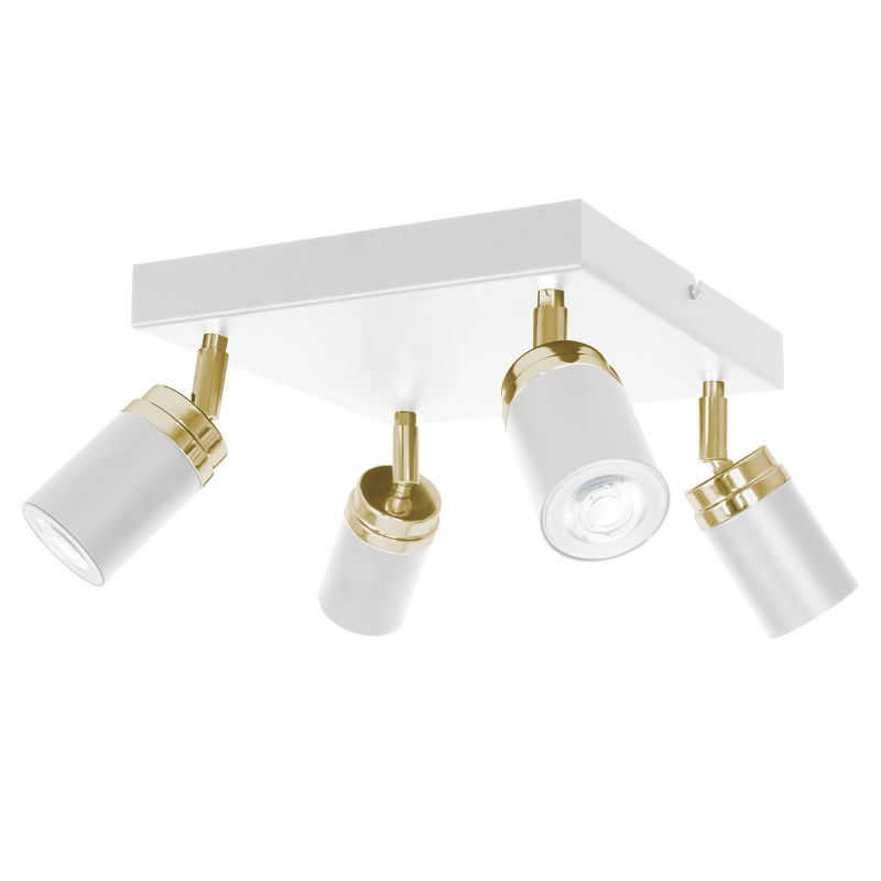 Lampa sufitowa Luminex Reno biały mat-złoty połysk 4 x GU10 x 15W wym: 17 x 25 x 25 cm - 1 szt.