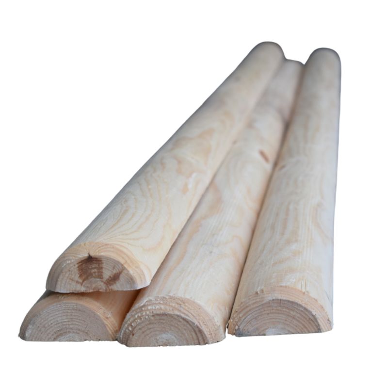 Półpalisada Drewniana Timbermik 220 cm Drewno Sosnowe Połówka 8 cm 4 szt.