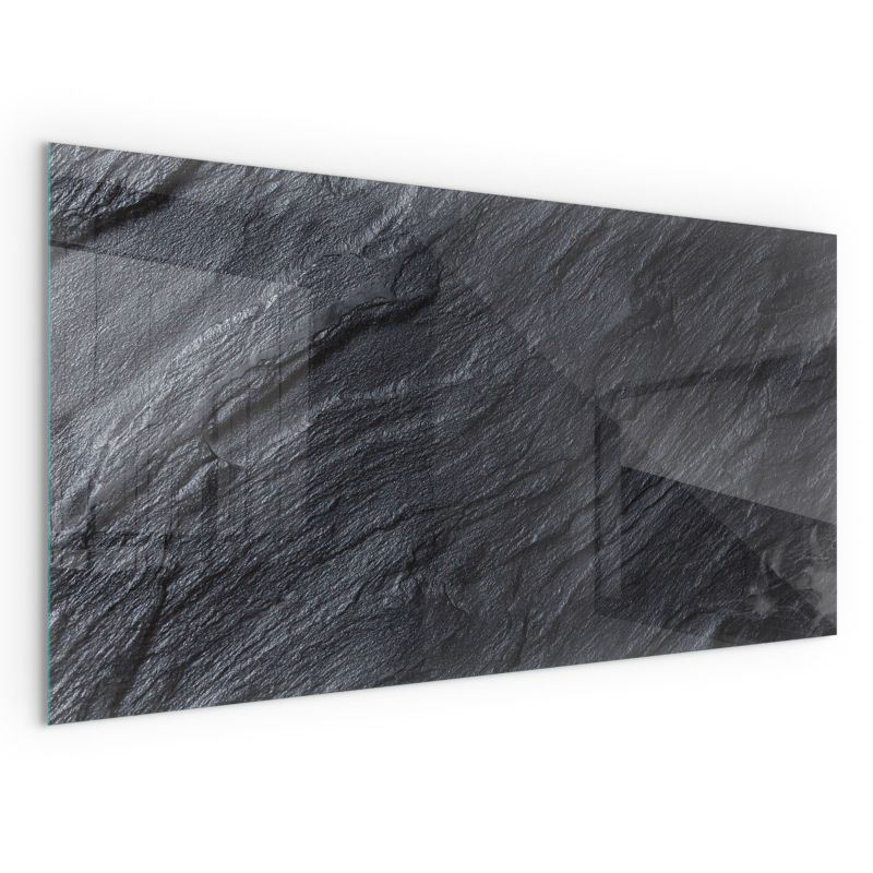 Szklana Podkładka Pod Kominek Prostokąt Wallfluent 140x70 cm Struktura kamiennej faktury 1 szt.
