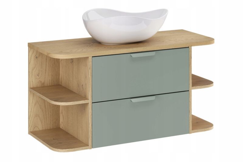 Zestaw łazienkowy Furnidea 100 cm zielony mat Aster Green zestaw