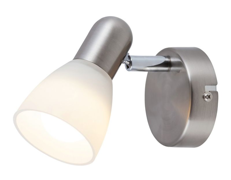 Kinkiet ścienny Rabalux Soma chrom satynowany-biały styl nowoczesny 1 x E14 x 40W IP20 wym: 11 x 8 x 17 cm - 1 szt.