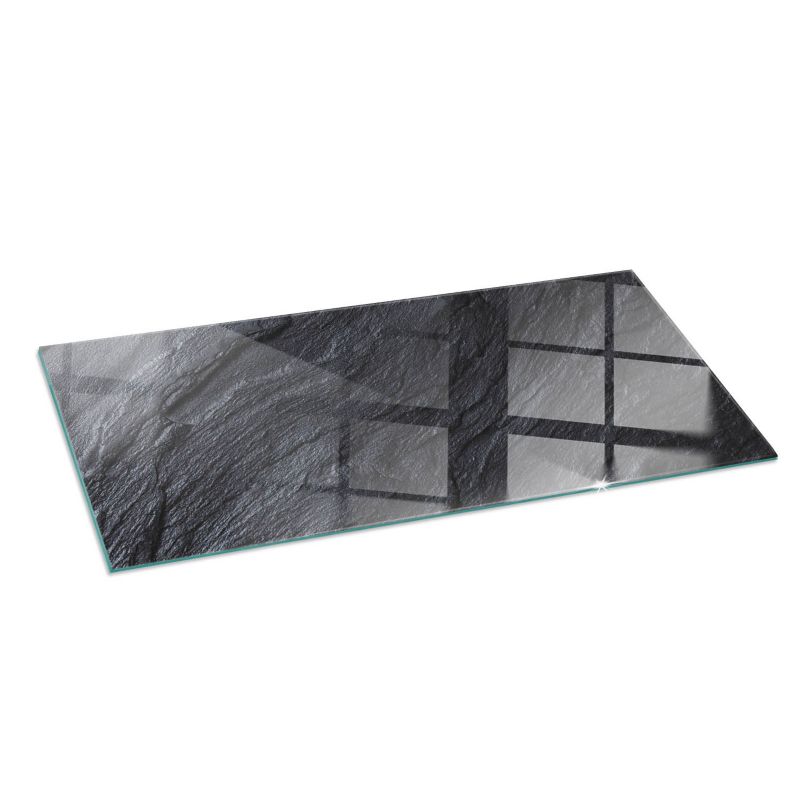 Podkładka Szklana Tulup 125x50 cm Ochrona Podłogi przed Kominkiem Tekstura kamiennej powierzchni 1 szt.