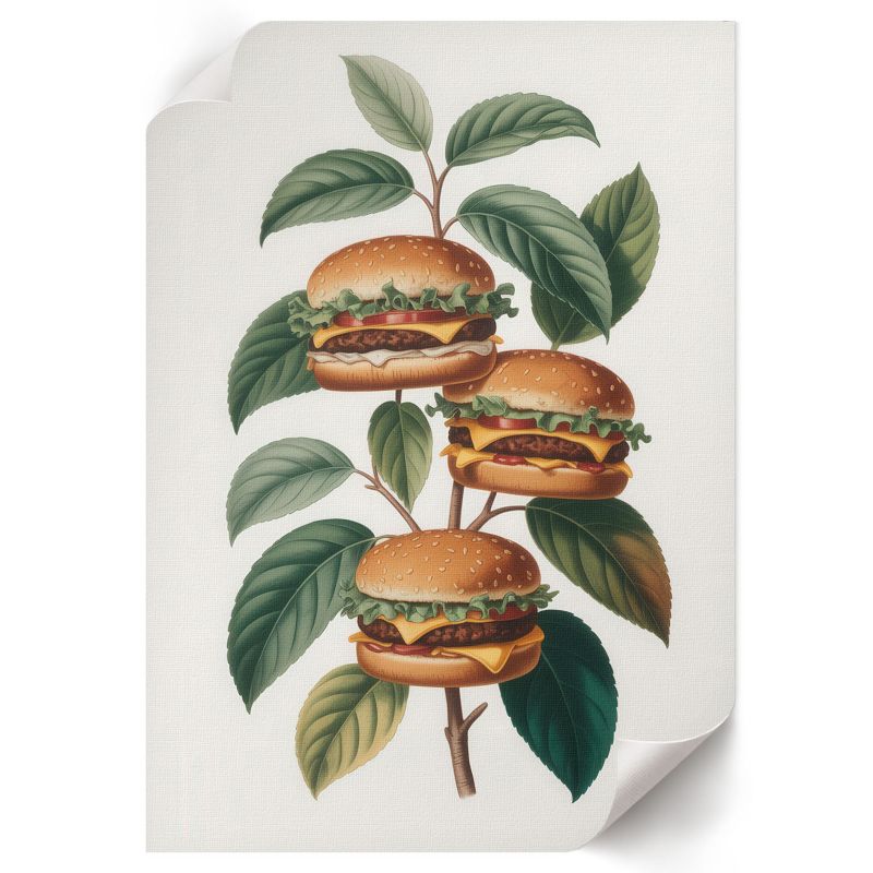 Plakat Ścienny ArtPrintCave 42x59,5 cm Burgerowe drzewo Mono Atelier 1 szt.