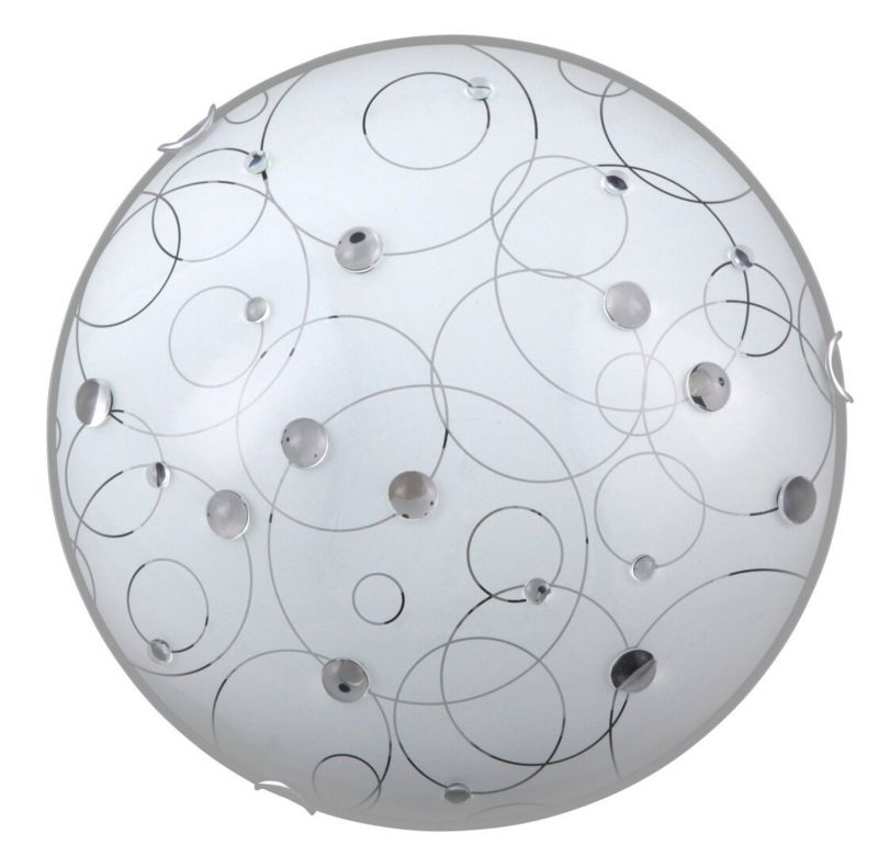 Plafon Rabalux Jolly biały wzorzysty szkło 1 x E27 x 60W IP20 wym: 30 x 30 cm - 1 szt.