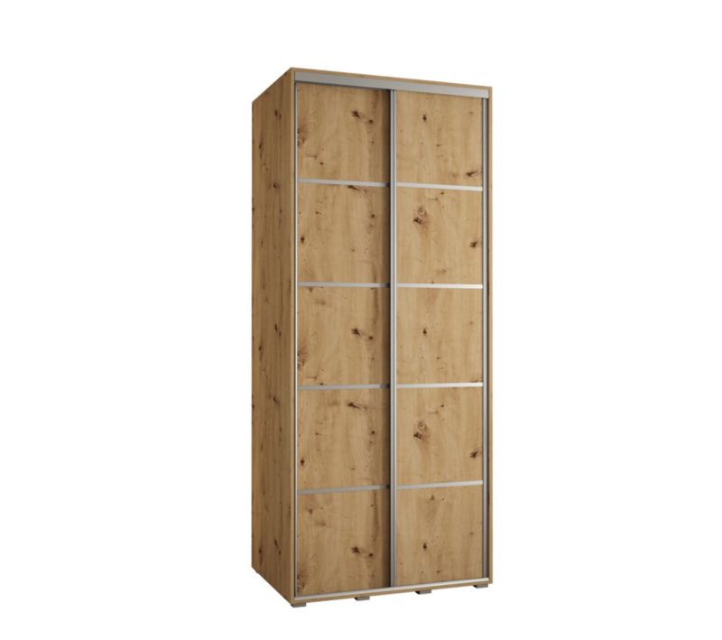 Szafa przesuwna Abiks DAVOS 4 wysoka szer.120cm gł.60cm artisan/artisan/srebrny 1szt.