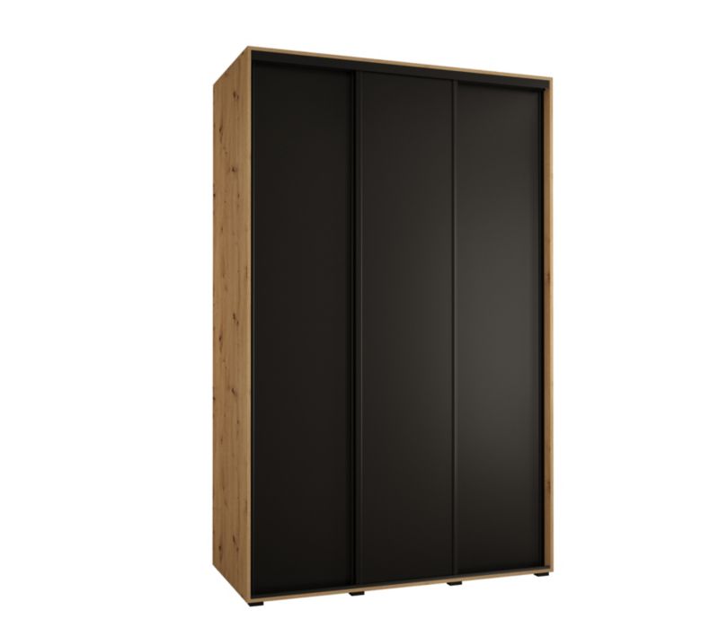 Szafa przesuwna Abiks DAVOS 1 wysoka szer.160cm artisan/czarny/czarny 1szt.
