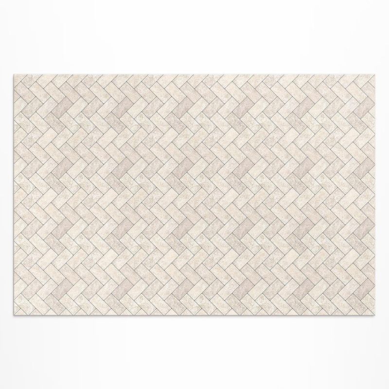 Dywan Winylowy Z Nadrukiem Wallfluent 150x225 cm Kamienna jodełka kostka brukowa 1 szt.