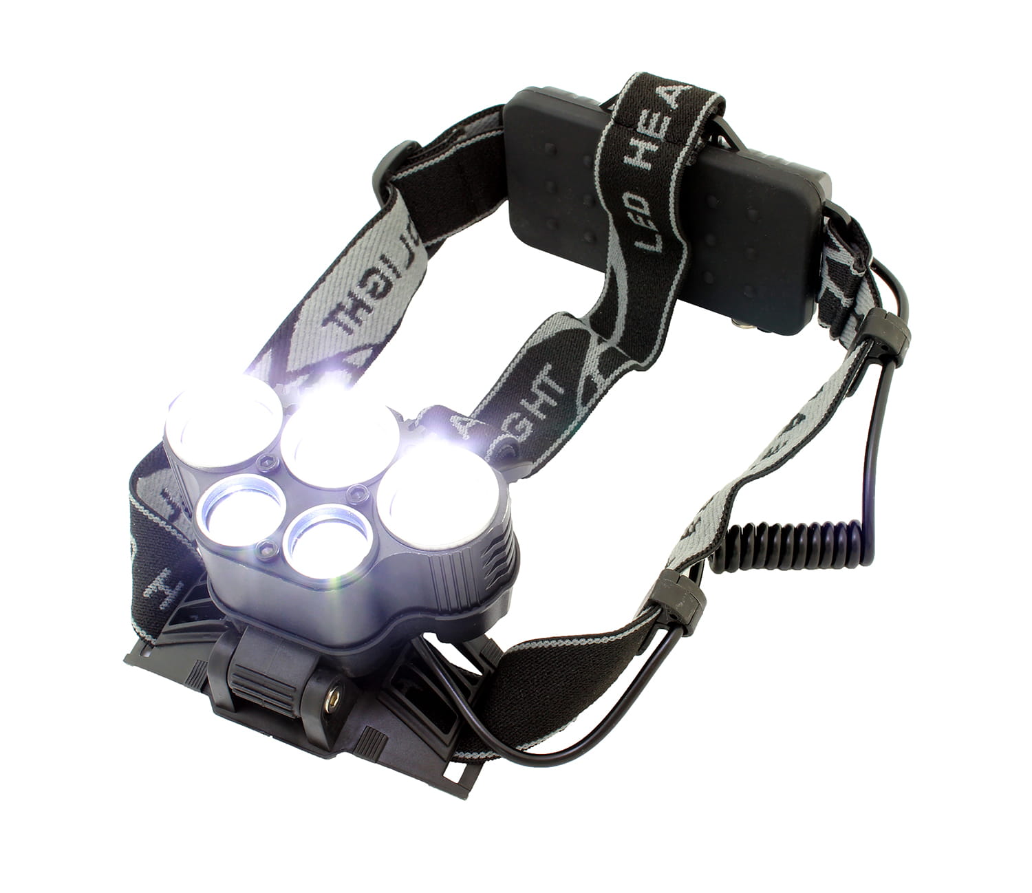 Latarka czołowa LED XML T6 ZD24B 5xLED ładowana z USB - Henryx24