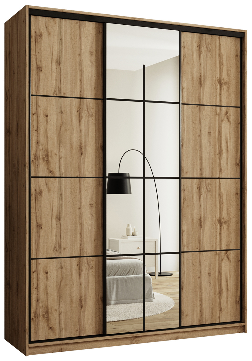Szafa przesuwna z lustrem 180 cm do sypialni EDGE MAX