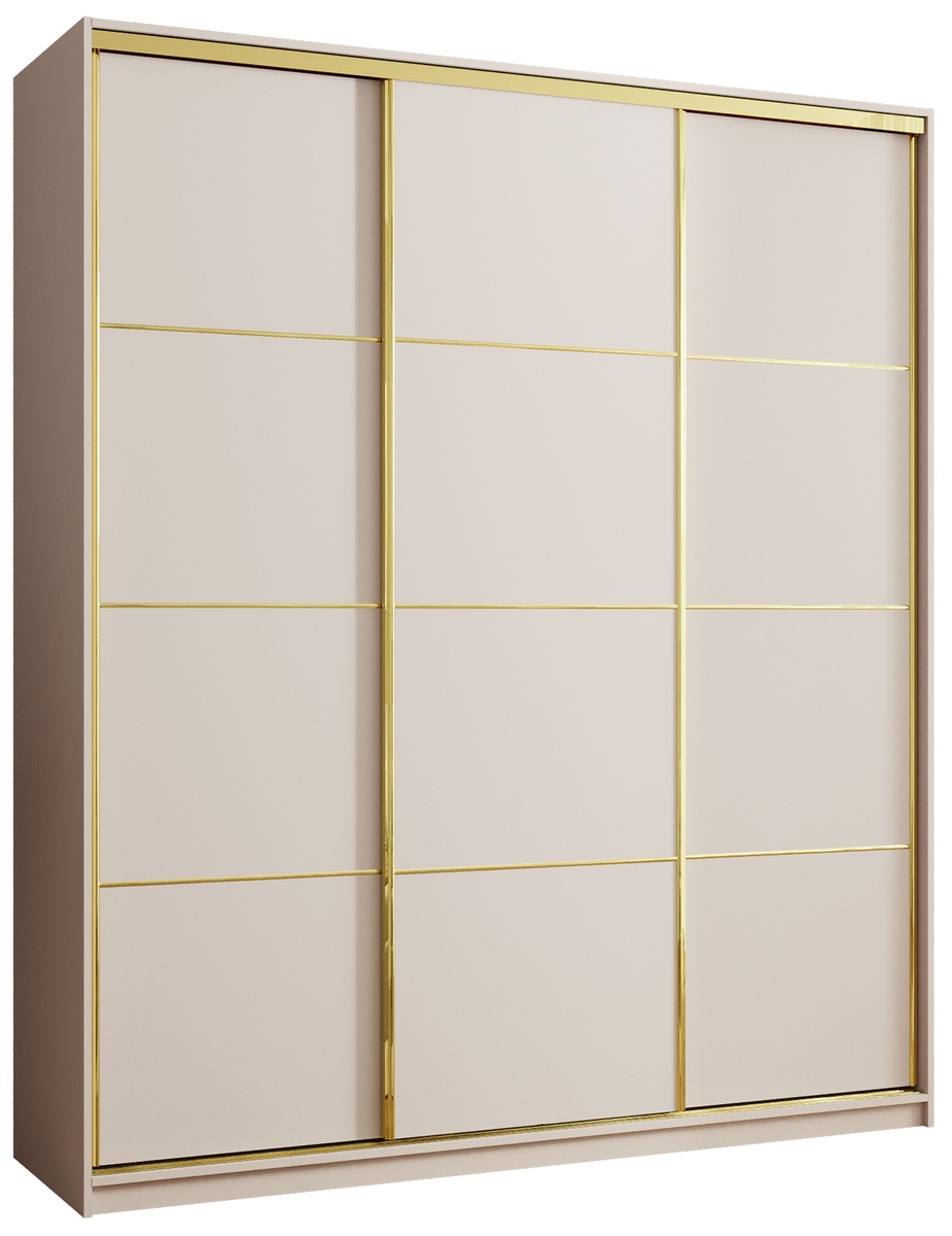 Wysoka szafa przesuwna 200 cm GOLD NEW MAX beż piaskowy