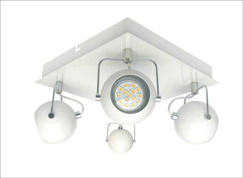 Biały plafon sufitowy LED do salonu Tony 50 cm metal