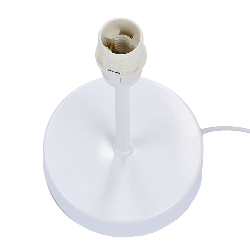 Biała lampa stołowa do gabinetu i salonu RIVER metalowa 31 cm