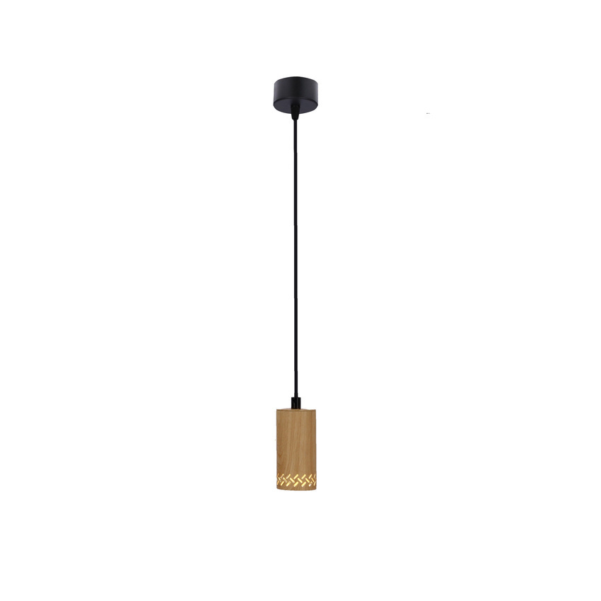 Czarna lampa wisząca metalowa 1 płomienna do salonu TUBO GU10