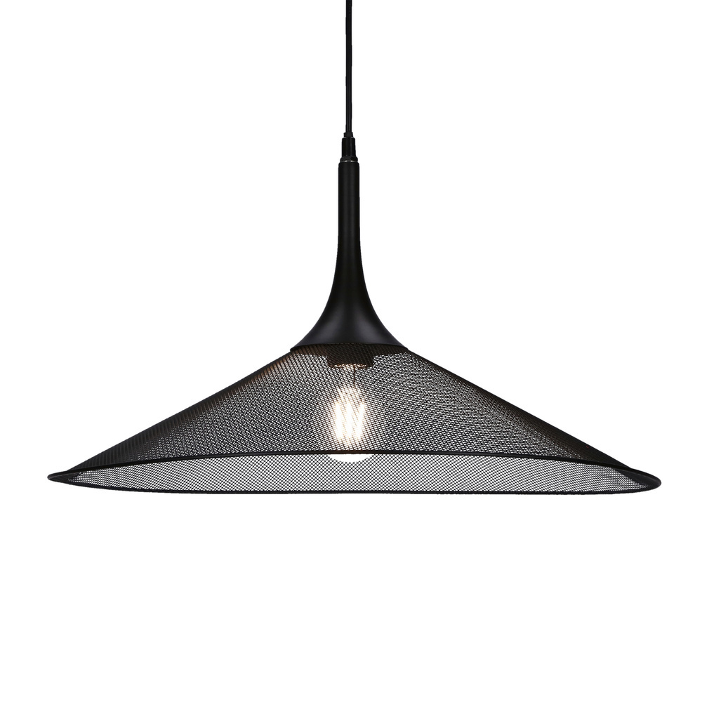 Czarna lampa wisząca loft do salonu 50 cm KIRUNA metal