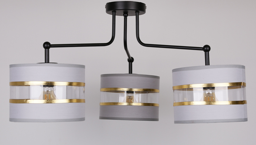 Biała lampa wisząca sufitowa 3xE27 do salonu ANDY metal