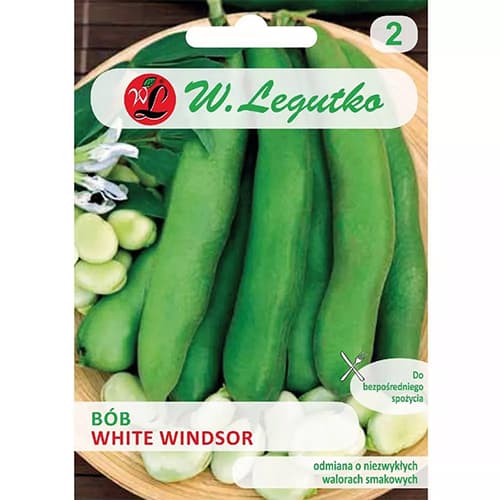 1 szt, Bób ogrodowy White Windsor - Nasiona: Ilość w opakowaniu: 50 g