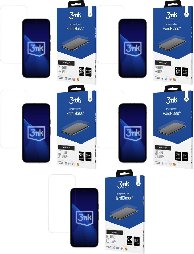 5x Szkło hartowane 3mk HardGlass, wzmocnione, do Google Pixel 10A