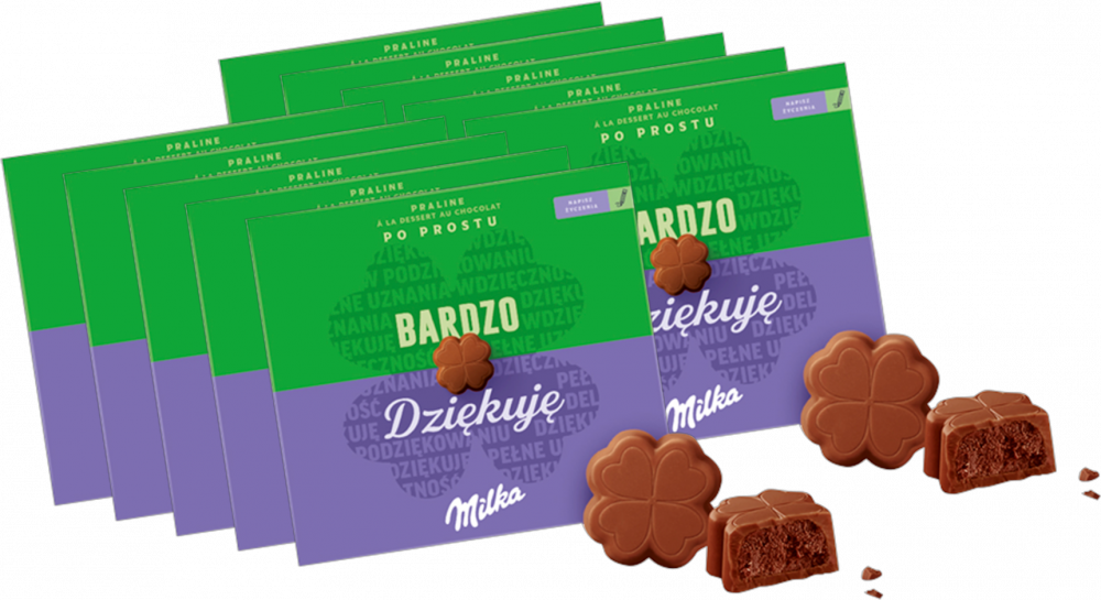10x Bombonierka Milka Dziękuję/Thank You, 110g