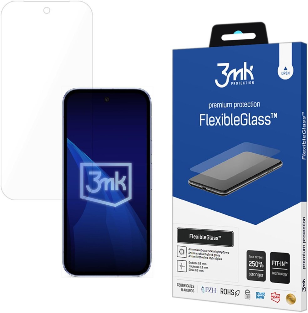 Szkło hybrydowe 3mk FlexibleGlass, do Google Pixel 10A