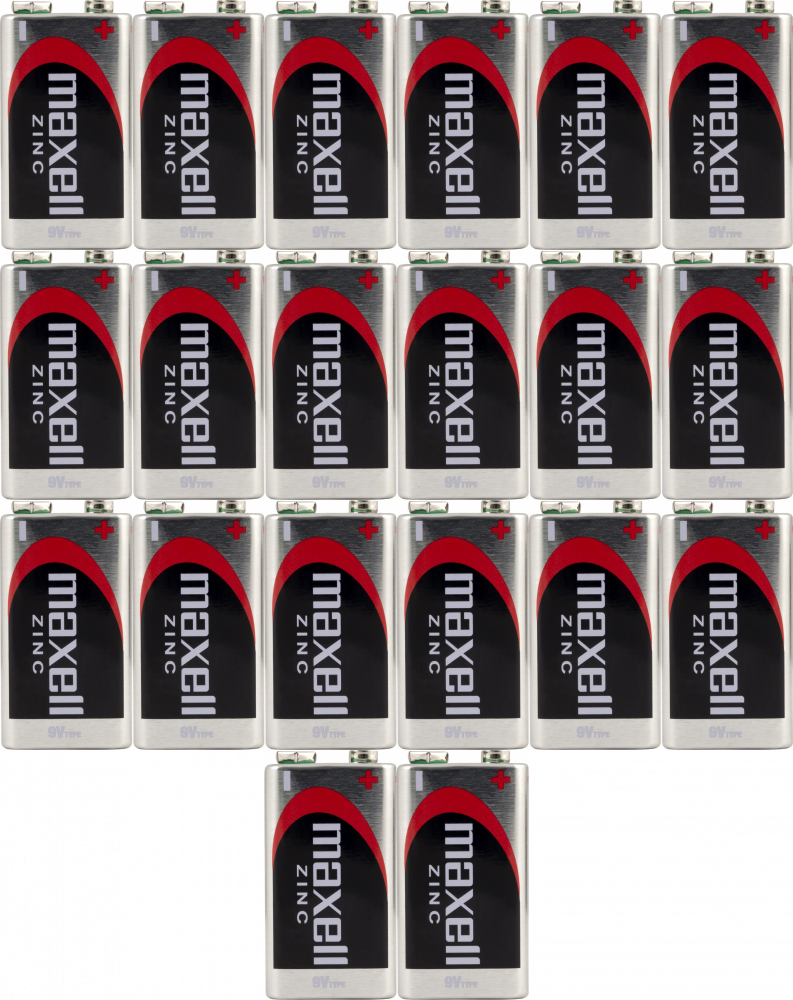 20x Bateria Maxell, 9V, R9 6F22