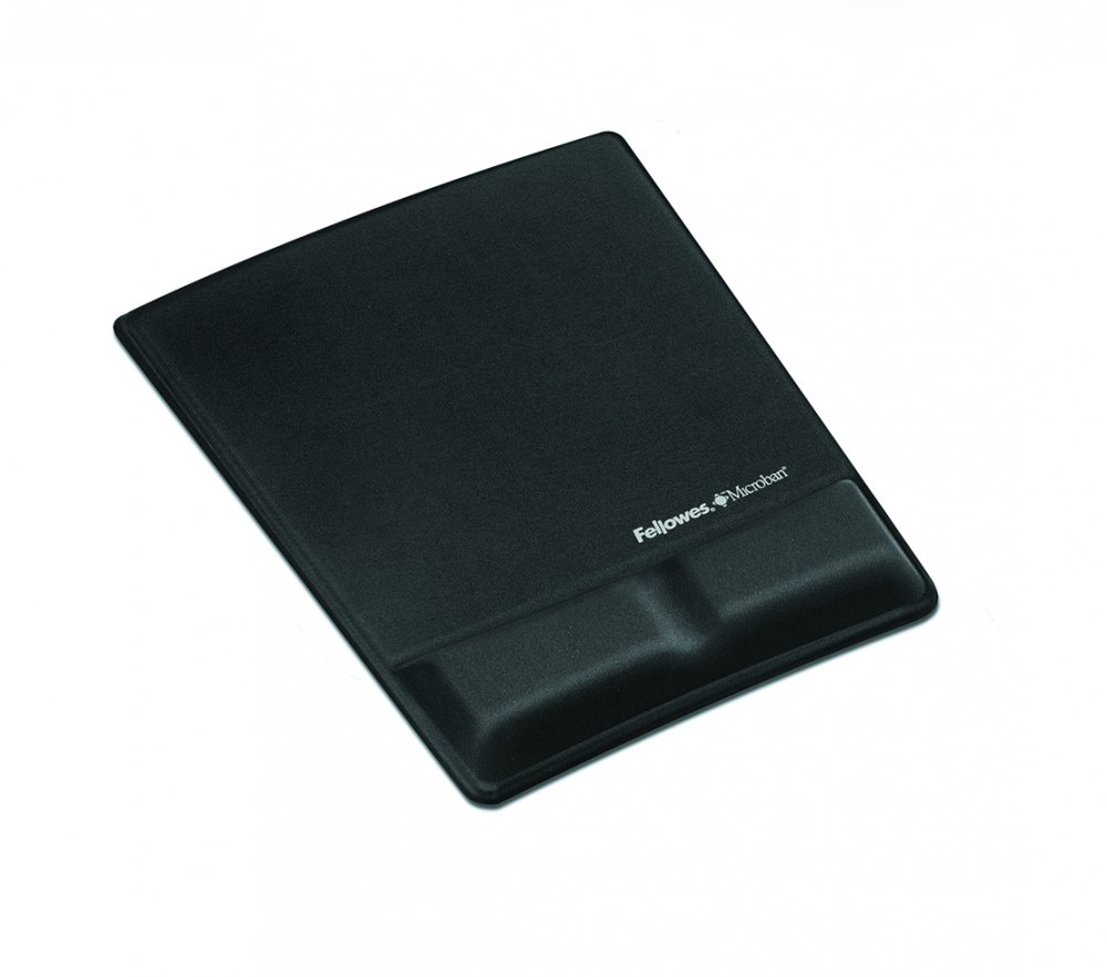 Podkładka pod mysz i nadgarstek Fellowes Health-V Fabric, 205x19x250mm, czarny