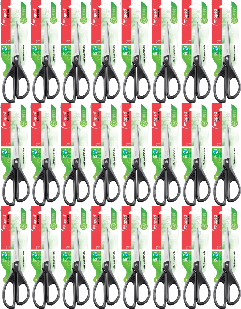 24x Nożyczki ekologiczne Maped Essentials Green ,21cm, czarny