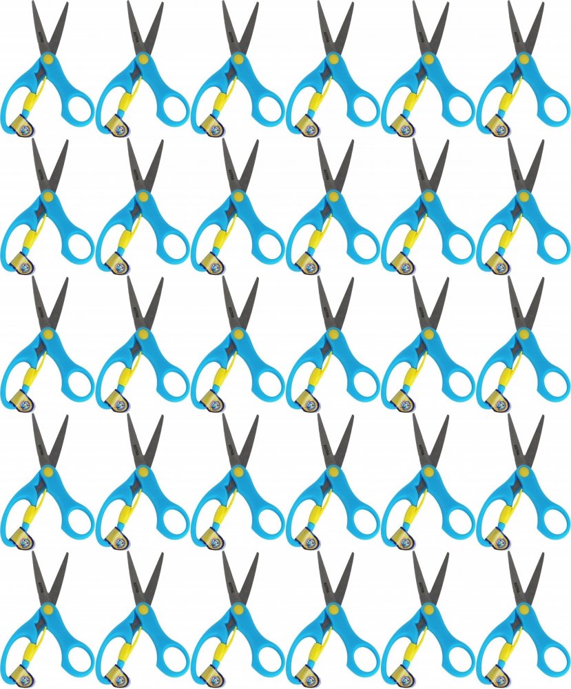 120x Nożyczki szkolne Astra Easy Open, z odbojnikiem, 13cm, 1 sztuka, mix kolorów