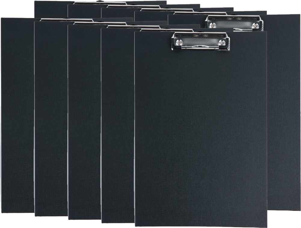 10x Clipboard D.Rect, A4, czarny