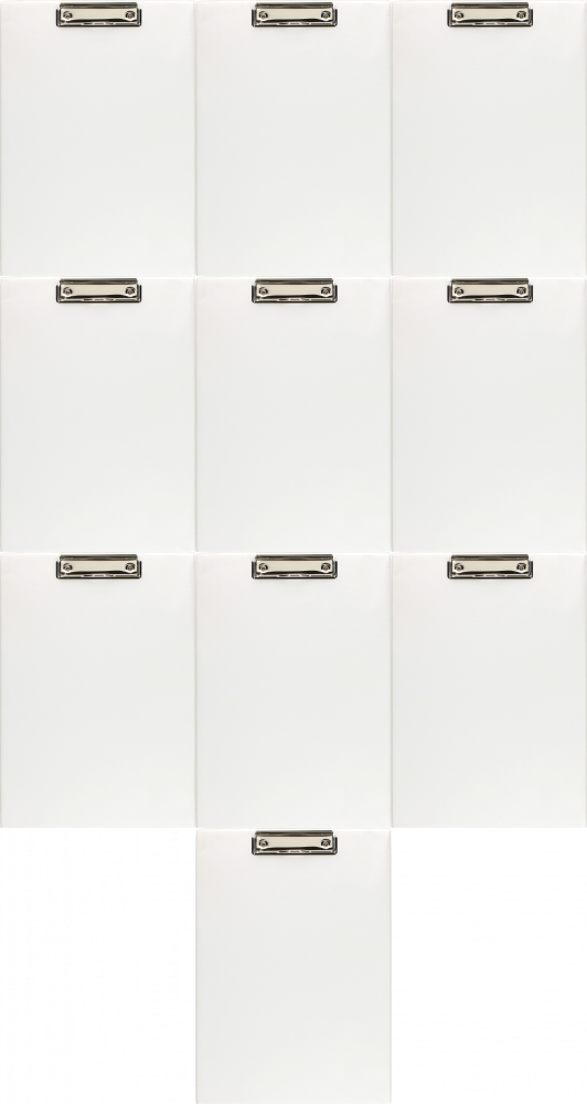10x Clipboard Biurfol, A4, biały